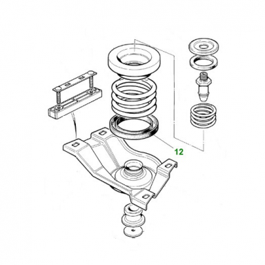 RUBBER SPRING SEAT FOR LARGE TRANSMISSION MOUNT SPRING CCC5853